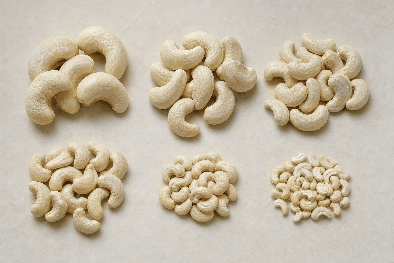Understanding Cashew Kernel Grades: W180 to W500 Explained